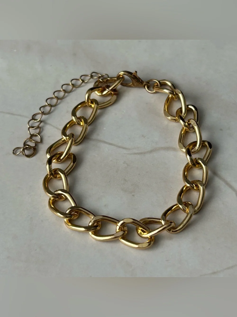 Gold Chain Link Bracelet